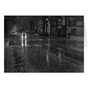 Réflexion lavée à la pluie / noir, carte