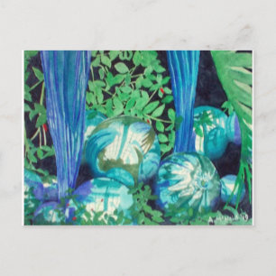 "Réflexions 1" carte postale de peinture à l'aquar