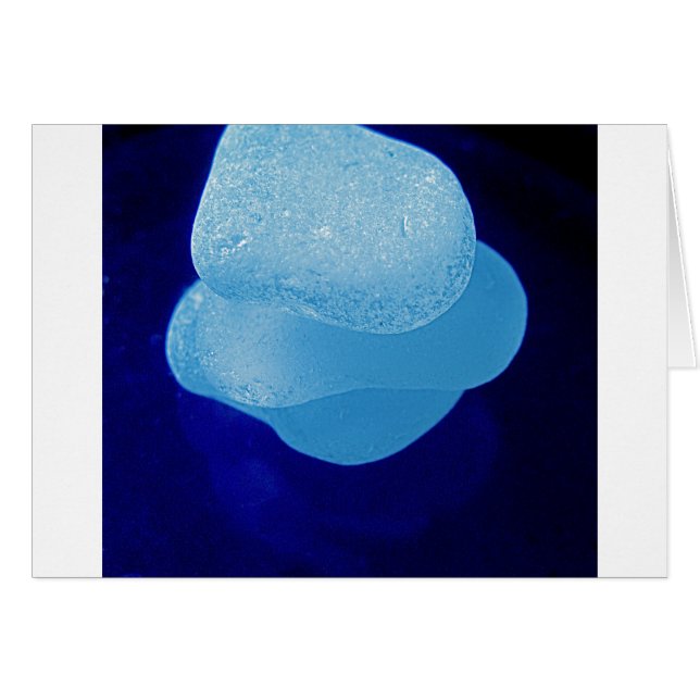 Réflexions bleues en verre de mer (Devant horizontal)