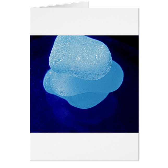 Réflexions bleues en verre de mer (Devant)