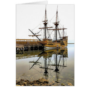 Réflexions de Mayflower II à Plymouth, MA