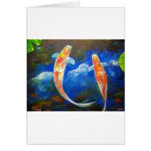 Réflexions de nuage de poissons de Koi