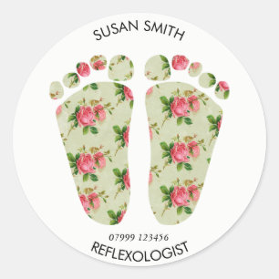 réflexologie entreprise logo autocollant pieds chi