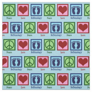 Reflexologist Peace Love Reflexology Foot Massage Fabric