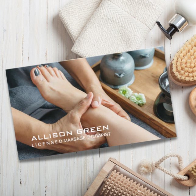 Reflexology Acupressure Foot Massage therapist Business Card (Reflexology Acupressure Foot Massage therapist Business Card)