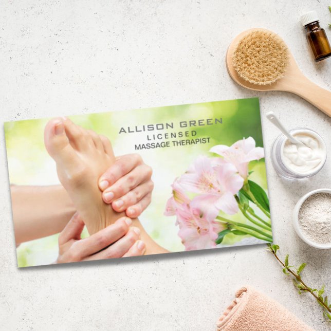 Reflexology Acupressure Foot Massage therapist Business Card (Reflexology Acupressure Foot Massage therapist Business Card)