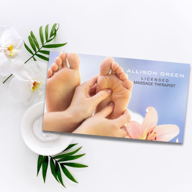 Reflexology Acupressure Foot Massage therapist Business Card (Reflexology Acupressure Foot Massage therapist Business Card)