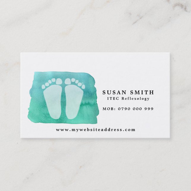 Reflexology business card reflexologist podiatrist (Front)