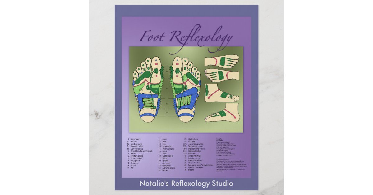 Reflexology chart flyer | Zazzle