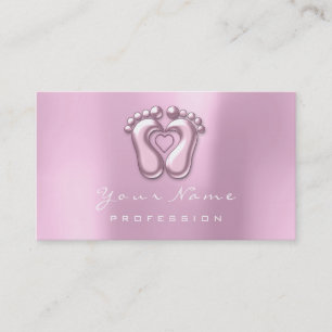 Reflexology Massage Therapist Rose Pink Lilac Business Card