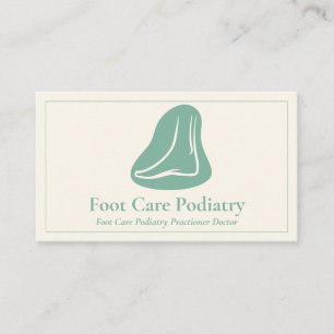 Reflexology Massage Therapy Feet Line Art Podiatry Business Card