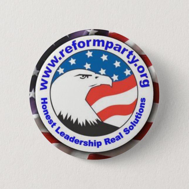Reform Party Eagle 3 2 Inch Round Button (Front)