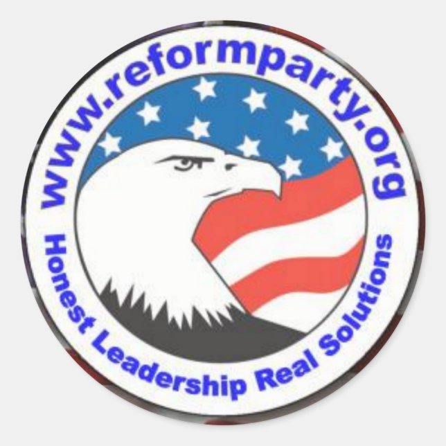Reform Party Eagle 3 Classic Round Sticker (Front)