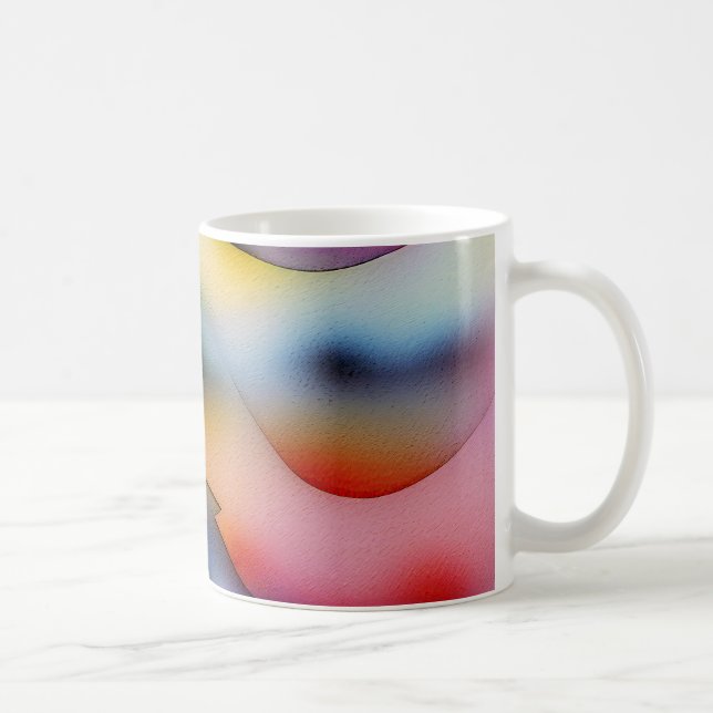 "Refracted Waves" Contemporary Abstract Art Coffee Mug (Right)