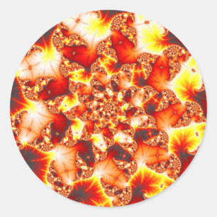 Refractive Heat - Fractal Classic Round Sticker