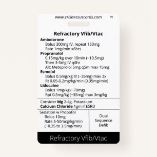 Refractory Vfib/Vtac and Hs&Ts Badge