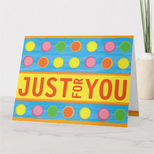 Refresh - Fruity Colourful Polka Dots on Aqua Blue Card