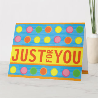 Refresh - Fruity Colourful Polka Dots on Aqua Blue Card