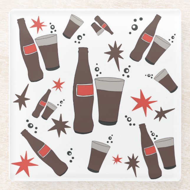 Refresh this summer with a drink. glass coaster (Front)