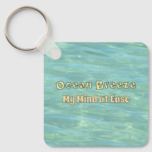 Refreshing Aqua Ocean Water Ripple Decorative Keychain