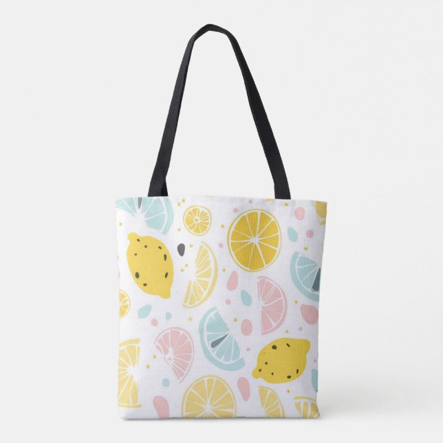Refreshing Citrus Fruit Tote Bag (Back)