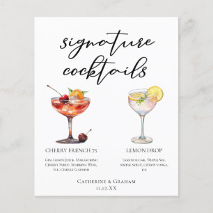 Refreshing Fruit Signature Cocktails Wedding Menu