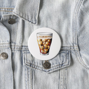 Refreshing Ice-Cold Soda Drink with Bubbles 3 Inch Round Button