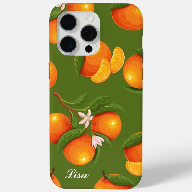 Refreshing Large Oranges Pattern Case-Mate iPhone Case (Back)