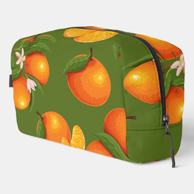 Refreshing Large Oranges Pattern Dopp Kit (Right Corner)