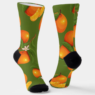 Refreshing Large Oranges Pattern Socks