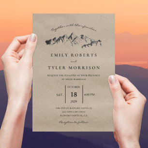 Refreshing Mountain Wedding Invitation