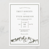 Refreshing Mountain Woodland Forest Wedding Invite