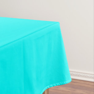 Refreshing Neon Blue Turquoise Solid Bright Colour Tablecloth