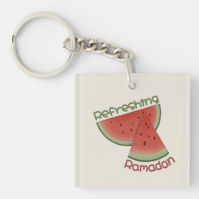 Refreshing Ramadan Watermelon Keychain (Front)