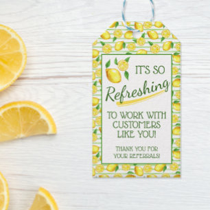 Refreshing Summer Lemon Pop By Gift Tags