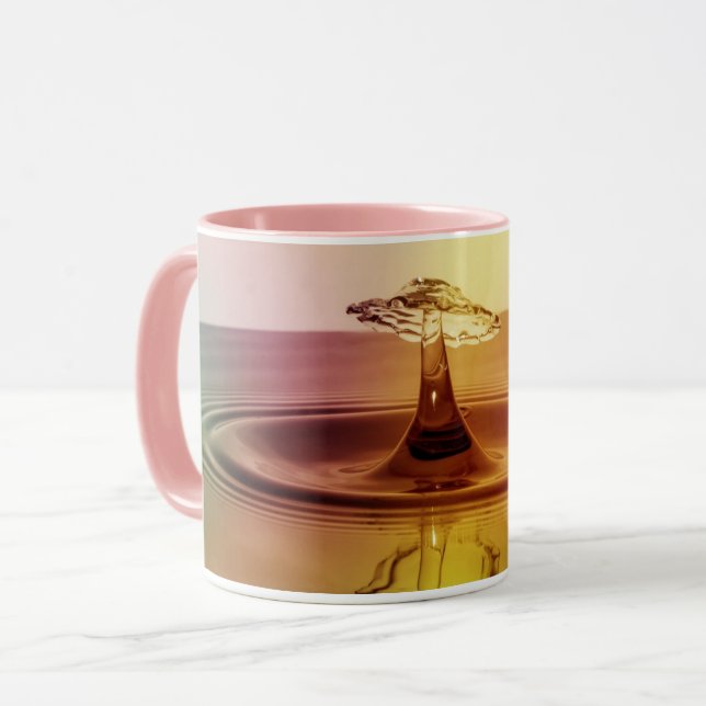 Refreshing Water Drops Splashing – Nature-Inspired Mug (Front Left)