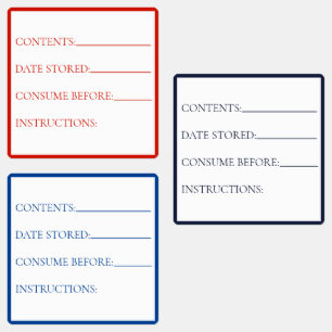 Réfrigérateur/congélateur Étiquette de cuisine