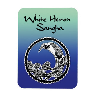 Réfrigérateur Héron Blanc Sangha Magnet 3x4"