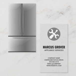 Refrigerator Appliance Repair Services Business Card