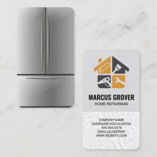 Refrigerator   Blue Collar   Home Renovation Tools Business Card