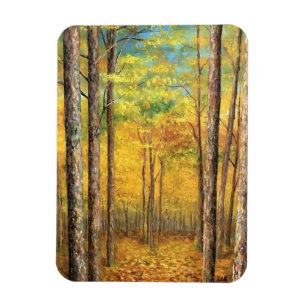 Refrigerator Magnet - Acadia Forest Birch Trees #2