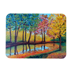 Refrigerator Magnet - Autumn Reflections.