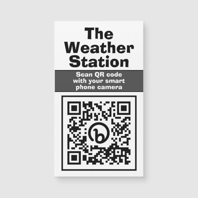 Refrigerator Magnet Check Weather QR Code (Front)