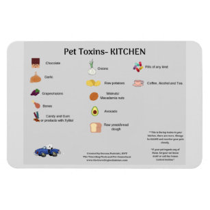 REFRIGERATOR MAGNET FOR PET SAFETY WITH FOODS