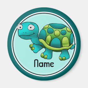 Refrigerator Magnet, Name Template, Cute Turtle Magnet
