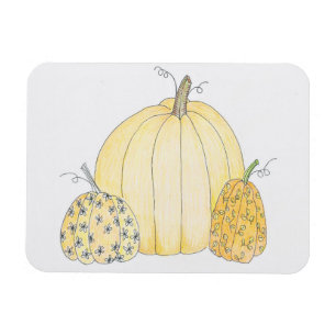 Refrigerator Magnet Pumpkin Trio
