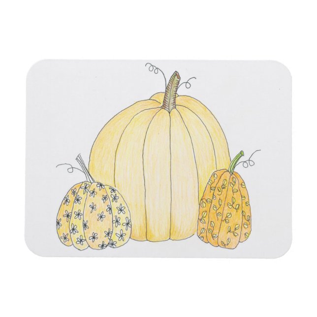 Refrigerator Magnet Pumpkin Trio (Horizontal)