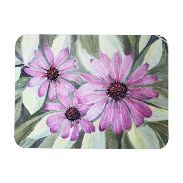 Refrigerator Magnet Purple Coneflowers (Horizontal)