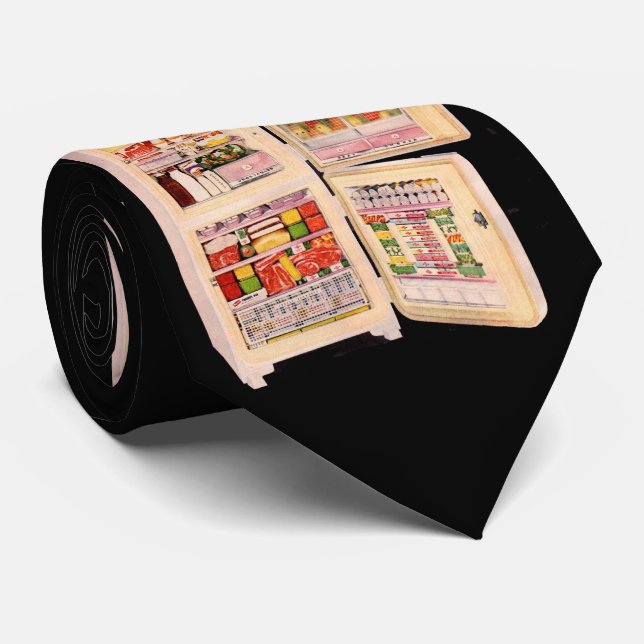 refrigerator of plenty print tie (Rolled)