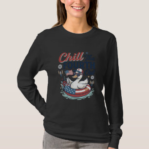 Refroidir le quatrième T-shirt vectoriel de canard
